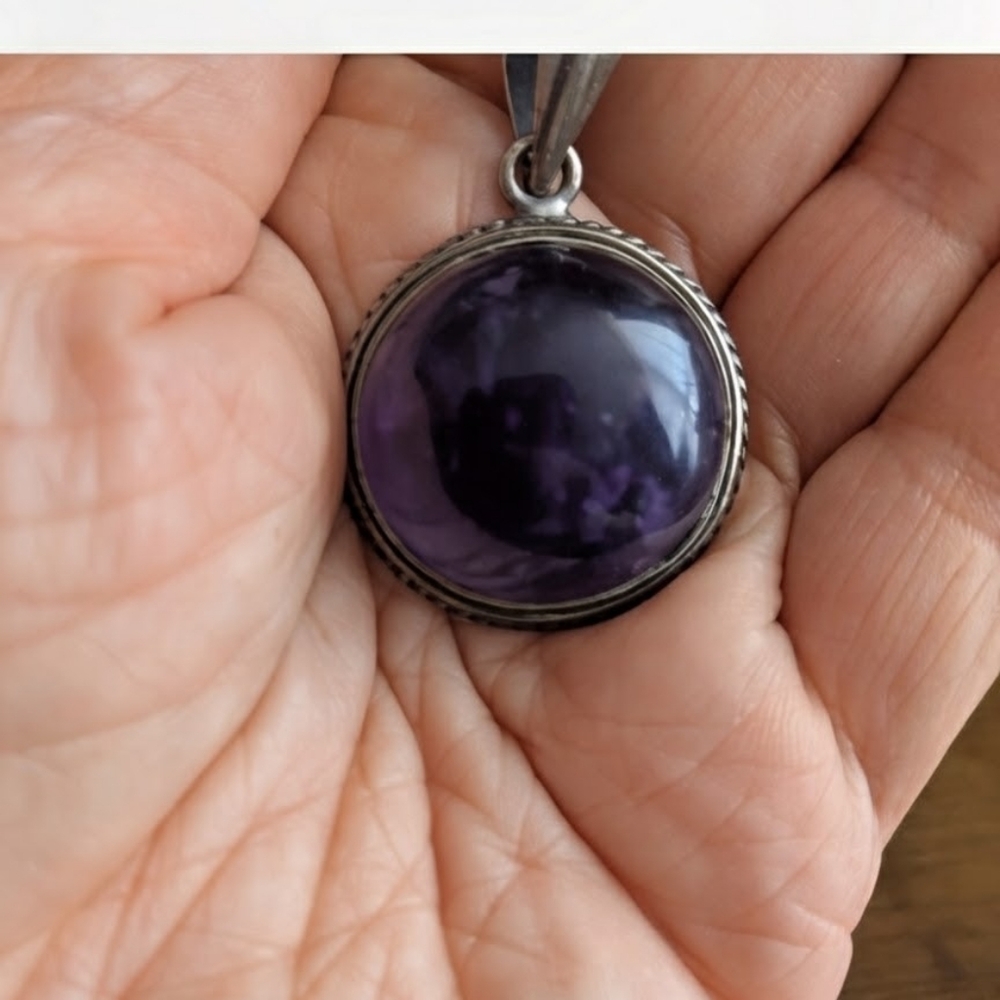 Purple Stone Pendant Necklace - Women Jewelry